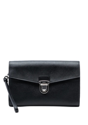 Prada Pre-Owned 2000-2013 Saffiano Envelope Push Lock clutch bag - Black