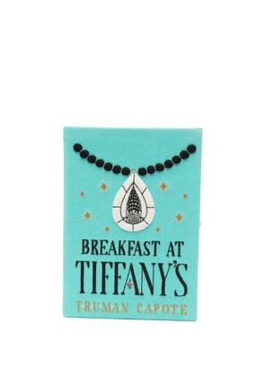 Olympia Le-Tan Breakfast at Tiffany's embroidered clutch bag - Blue