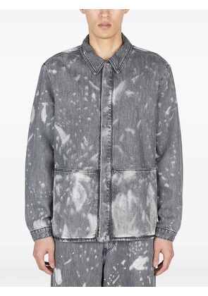AHMED AMER bleached denim jacket - Grey