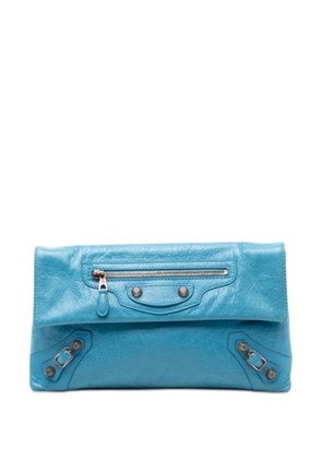Balenciaga Pre-Owned 2010-2020 Lambskin Motocross Giant 12 Envelope clutch bag - Blue