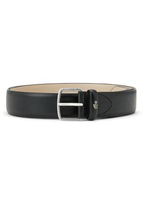 Lacoste logo-engraved leather belt - Black