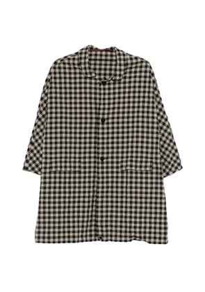 Daniela Gregis checked coat - Black