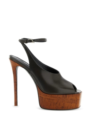 The Attico Ornella square-toe platform sandals - Green