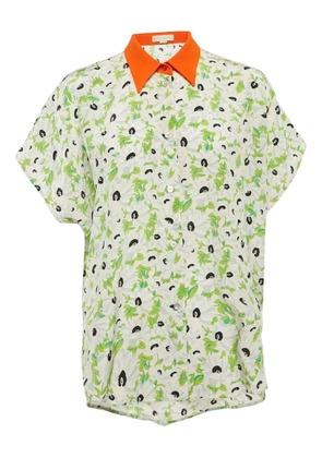 Stella McCartney Pre-Owned 2024 floral silk shirt - Green