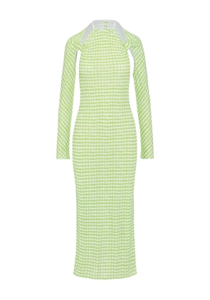Jacquemus Pre-Owned checked dress - Green