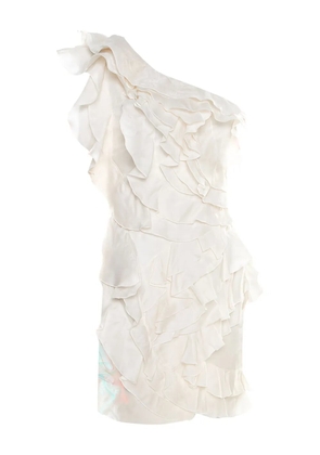Isabel Marant Vintage ruffled one-shoulder dress - White