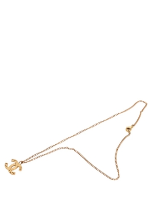 CHANEL Pre-Owned 2003 Gold Plated CC Star Pendant Necklace costume necklace