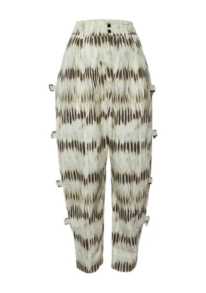 Isabel Marant Vintage 2024 pre-owned pleated buckle trousers - Neutrals
