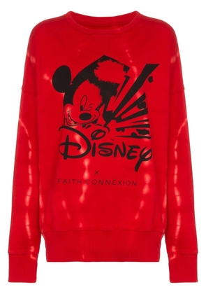 Faith Connexion Mickey Long-Sleeved Cotton Red Sweatshirt
