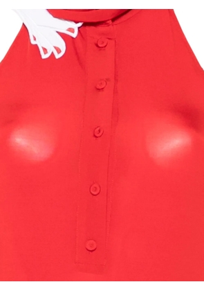 Vivetta halter-neck asymmetrical maxi dress - Red