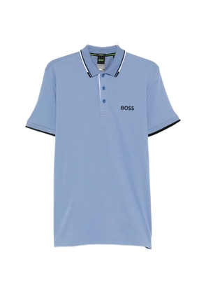 BOSS logo-print polo shirt - Blue