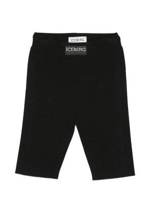 Iceberg logo-patch shorts - Black