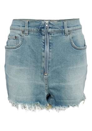 Givenchy Pre-Owned raw-cut denim shorts - Blue