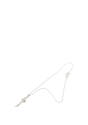 CHANEL Pre-Owned 2003 Silver Plated Mademoiselle Pendant Necklace costume necklace