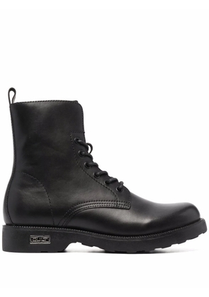 Cult logo-plaque boots - Black