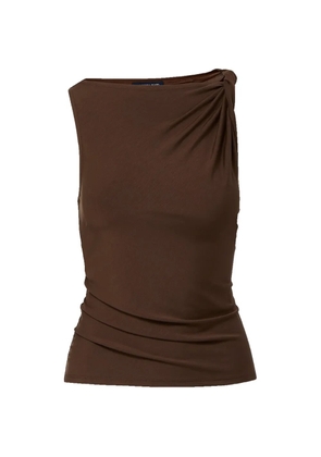 Veronica Beard Otessa gathered-detail tank top - Brown
