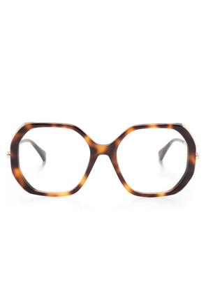 Max Mara Eyewear oversize-frame glasses - Brown