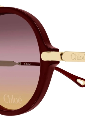 Chloé Eyewear oversized-frame gradient-lens sunglasses - Brown