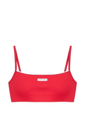 Marine Serre organic cotton bra - Red