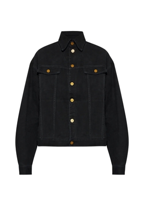 Willy Chavarria logo-buttoned denim jacket - Black