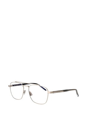 Saint Laurent Eyewear double-bridge pilot-frame glasses - Silver