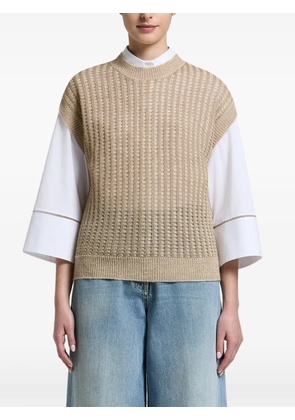 Peserico open-knit vest - Neutrals