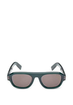 Zegna geometric-frame sunglasses - Green