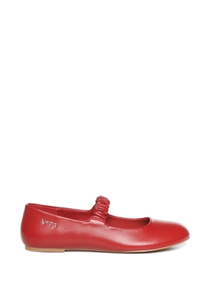 V°73 Alene ruched-strap ballet flats - Red