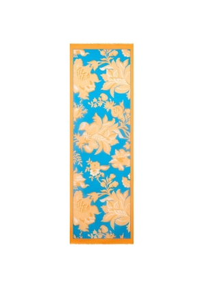 ETRO floral-print scarf - Blue