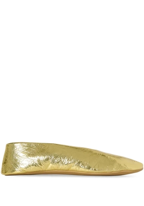 The Row Stella metallic-leather ballet flats - Gold