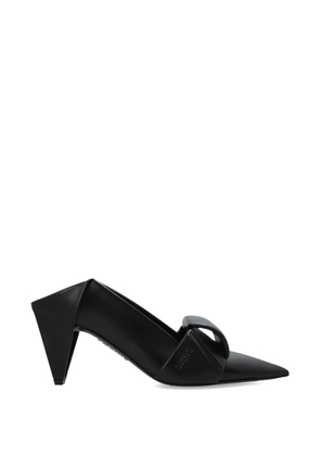 LOEWE Origami pointed-toe leather pumps - Black