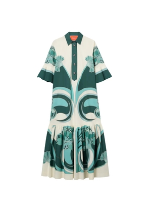 La DoubleJ Artemis ruffled floral print dress - Neutrals