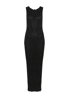 Akep lurex-detail maxi dress - Black