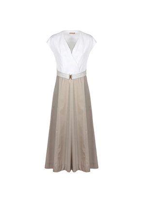 Purotatto v-neck maxi dress - Neutrals