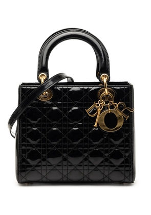 Christian Dior Pre-Owned 2012 Medium Patent Cannage Lady Dior satchel - Black