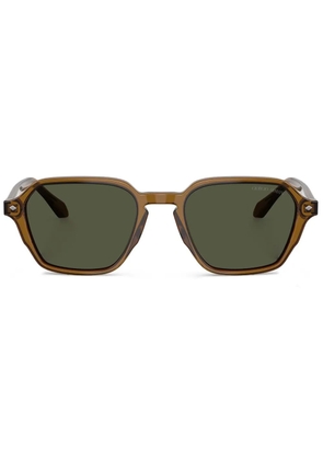 Giorgio Armani rectangle-frame sunglasses - Green