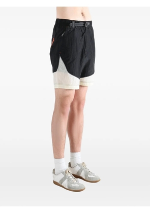 and Wander x ROA panelled belted shorts - Black