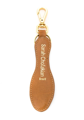 Sarah Chofakian leather keyring - Brown