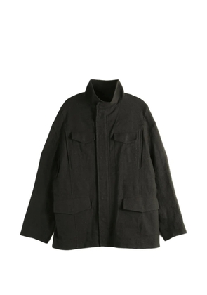 Omar Afridi high-neck multi-pocket jacket - Black