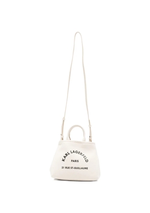 Karl Lagerfeld mini logo-print canvas tote bag - Neutrals