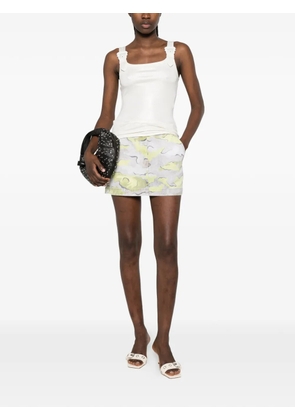 PINKO camouflage-print cotton mini skirt - Grey