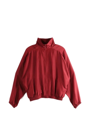 Saint Laurent Habotai high-neck zip-up jacket - Red