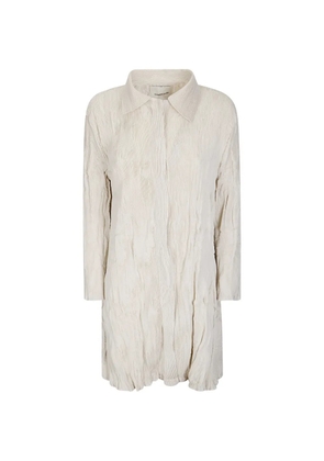 Gongdid Design crinkled effect shirt mini dress - Neutrals