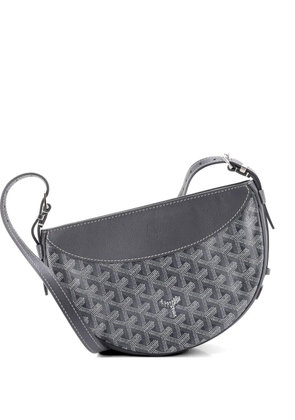 Goyard Pre-Owned Hirondelle Coated Canvas and Leather shoulder bag - Grey