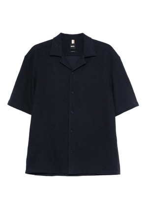 BOSS short-sleeve revere shirt - Blue