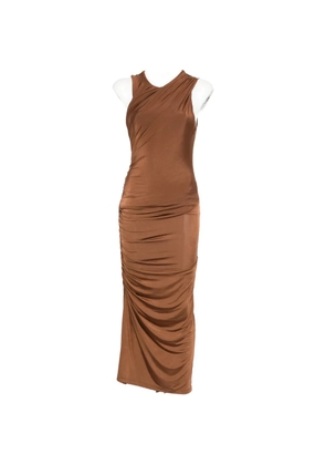 MARSEM ruched sleeveless maxi dress - Brown