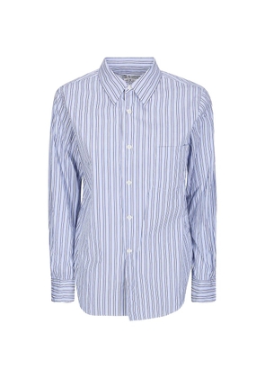 Comme Des Garçons striped cotton blouse - White