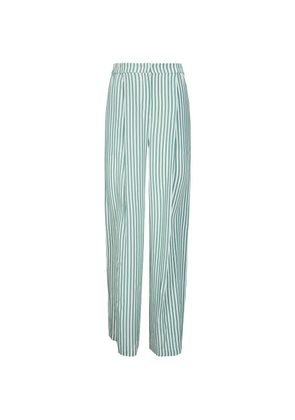 Hui Hui Zinnia stripe-pattern trousers - White