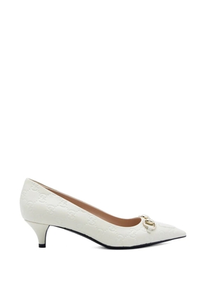 Gucci Horsebit pattern pumps - White