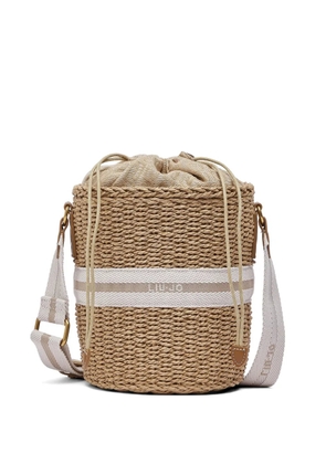 LIU JO Straw bucket bag - Neutrals